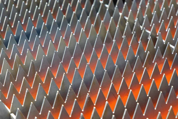 Cnc Makine Metal Atölyesinde Çapraz Çiviler Yüzeyi — Stok fotoğraf