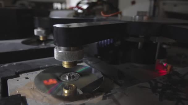 Tecnología Máquina Producción Proceso Fabricación Dvd — Vídeos de Stock