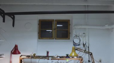 Work Bench Yaratıcı İşyerinde Sanat Mücevherleri Zanaat Aletleri
