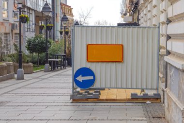 Pedestrian Street Works 'te Geçici İnşaat Çiti