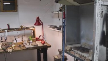 Work Bench Yaratıcı İşyerinde Sanat Mücevherleri Zanaat Aletleri