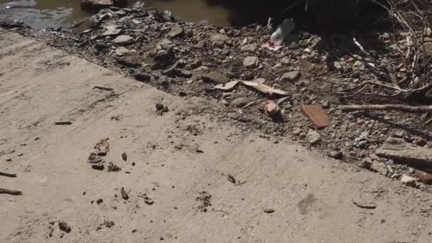 Antiguo Puente Pancevo Acero Sobre Danubio Belgrado — Vídeos de Stock