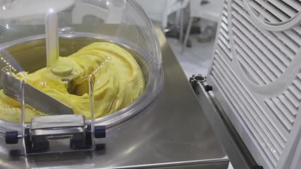 Twee Smaken Ice Cream Maker Rotatie Multi Machine — Stockvideo