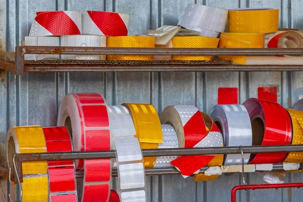 Reflektierende Diamant Transport Sicherheitskleber Rollen — Stockfoto