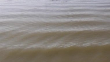 Tuna Nehri 'ndeki Kirli Kahverengi Su Dalgaları