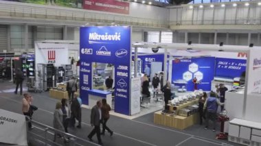 Belgrad, Sırbistan - 24 Mart 2022: Sergi Salonu İçişleri 'nde Otel Yemek Malzemeleri Fuarı.