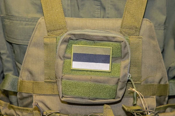 Drie Kleuren Vlag Patch Klittenband Voorzijde Gemonteerde Tas Moldrager — Stockfoto