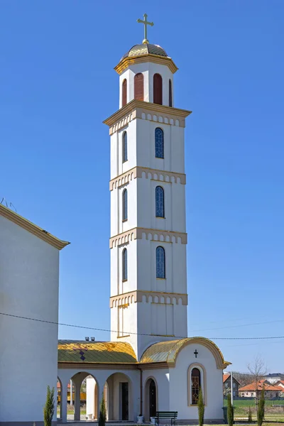 Bell Tower Saint Matthew Apostle Serbian Orthodox Church Surcin — ストック写真