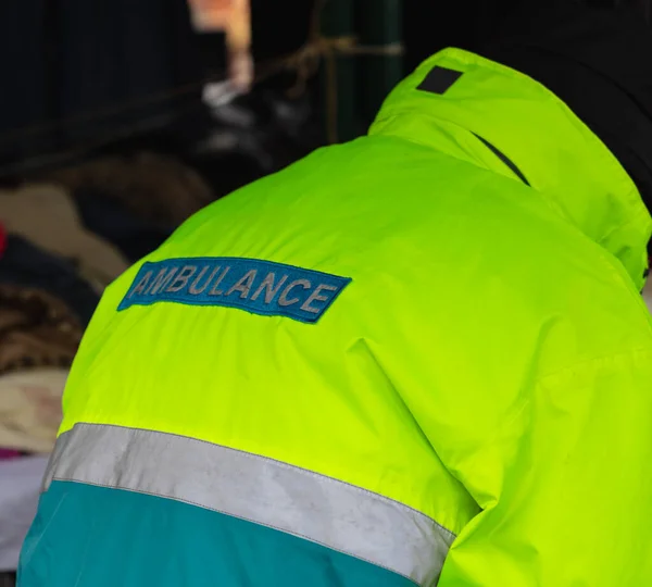 Ambulance Sign Doctor Reflective Jacket Ems — Stock Photo, Image