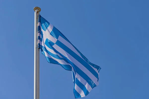 Blue White National Flag Greece Country — Stock Photo, Image