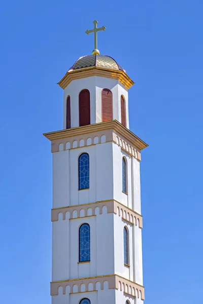 Bell Tower Saint Matthew Apostle Serbian Orthodox Church Surcin — Fotografia de Stock