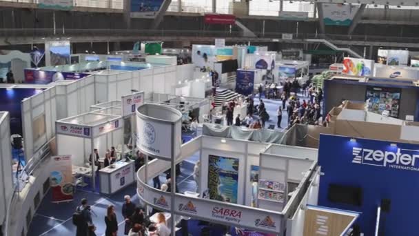 Βελιγράδι Σερβία Μαρτίου 2022 Έκθεση Travel Tourism Expo Show Μεγάλο — Αρχείο Βίντεο