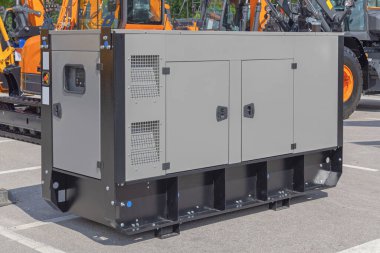 Aux Power Supply Generator at Construction Site Exterior