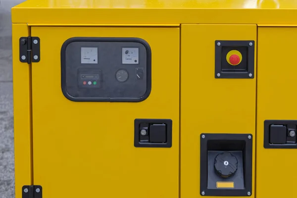 Emergency Auxiliary Electric Power Generator Diesel Unit Control Panel — Stok fotoğraf