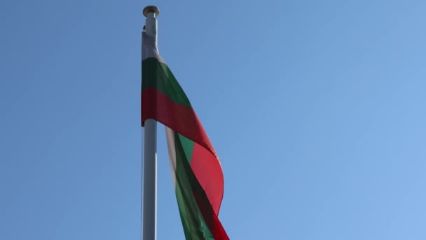 National Flag Bulgaria Country Symbol Day — ストック動画