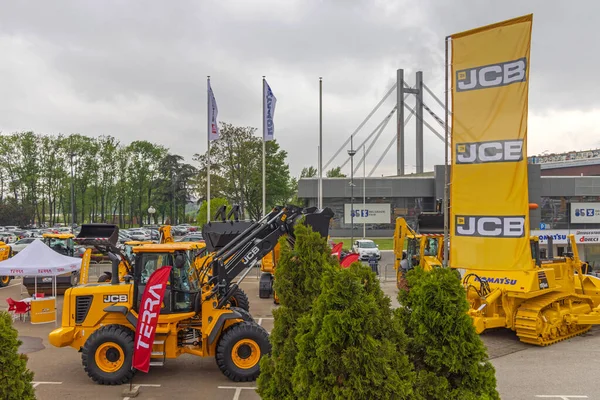 Belgrad Serbien April 2022 Berömd Brittisk Tillverkare Byggutrustning Jcb Mässan — Stockfoto