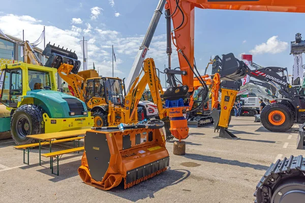 베오그라드 세르비아 2022 New Construction Equipment Machinery Expo Trade Show — 스톡 사진