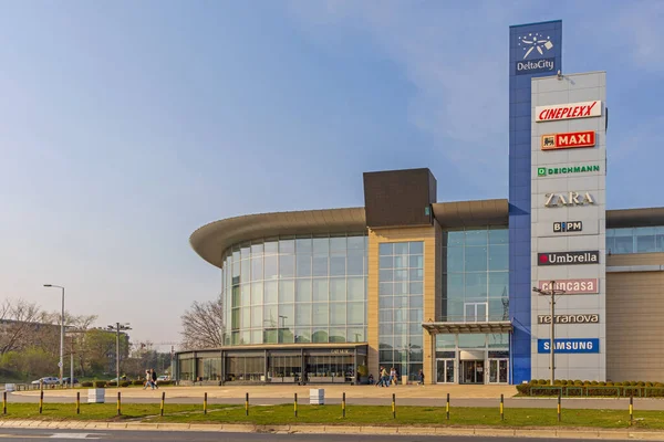 Belgrade Serbia March 2022 Delta City Shopping Centre Building Exterior — Fotografia de Stock