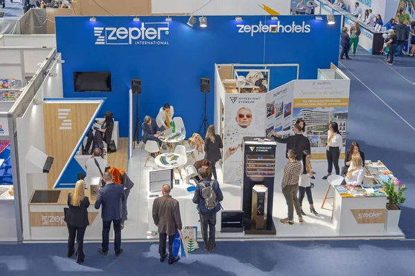 Belgrad Serbien Mars 2022 Zepter International Hotels Booth Rese Och — Stockfoto