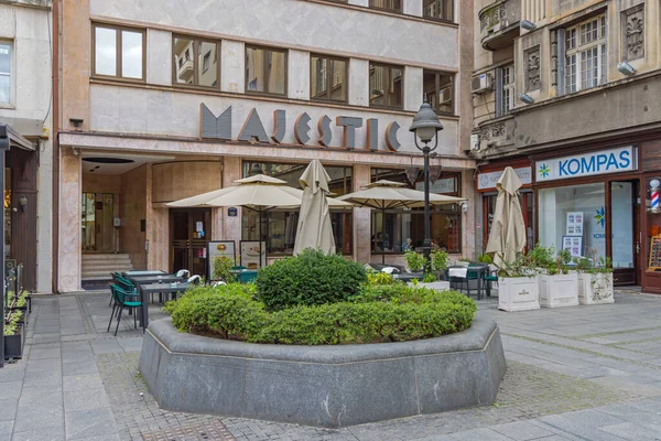 Belgrade Serbia April 2022 Hotel Majestic Building Kompas Travel Agency — Stockfoto