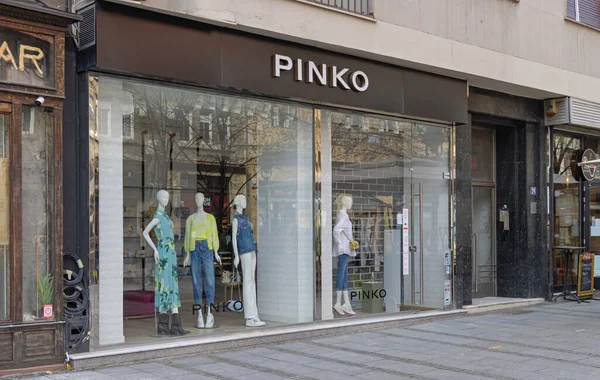 Belgrado Serbia Marzo 2022 Pinko Shop Popular Marca Moda Italiana — Foto de Stock