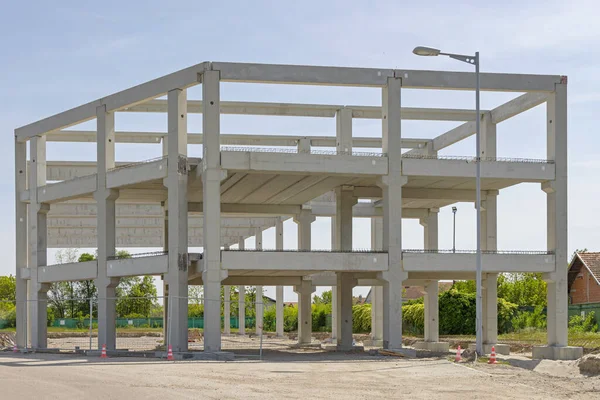 Precast Modular Concrete Construction Building Warehouse Structure — Stock Photo, Image