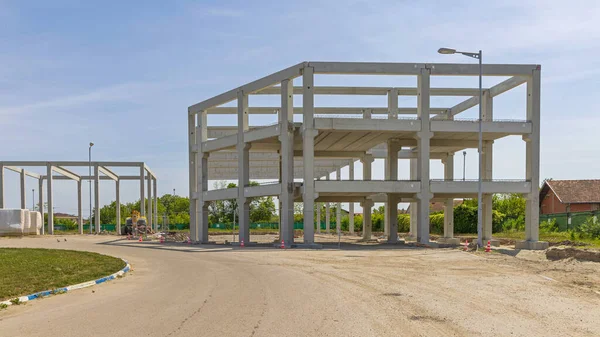 Modular Precast Concrete Construction Building Warehouse Structure — Stockfoto