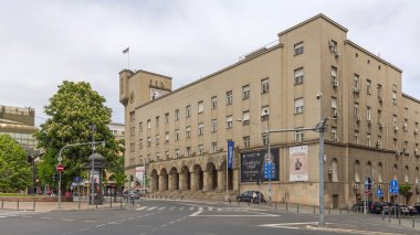 Belgrade, Serbia - May 07, 2022: House of the Serbian Army Cultural Events Building.