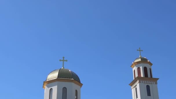 Ortodox Templom Szent Máté Apostol Surcin Döntse — Stock videók