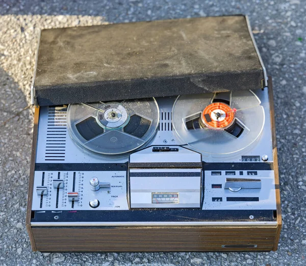 Vintage Music Reel Reel Audio Tape Recorder — Stock Fotó