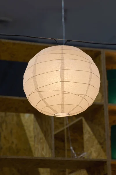 White Paper Hanging Lantern Light Fixture Home Decor —  Fotos de Stock