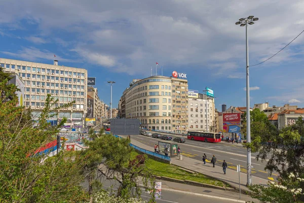 塞尔维亚贝尔格莱德 2022年5月1日 首都城生活街美景春日 — 图库照片