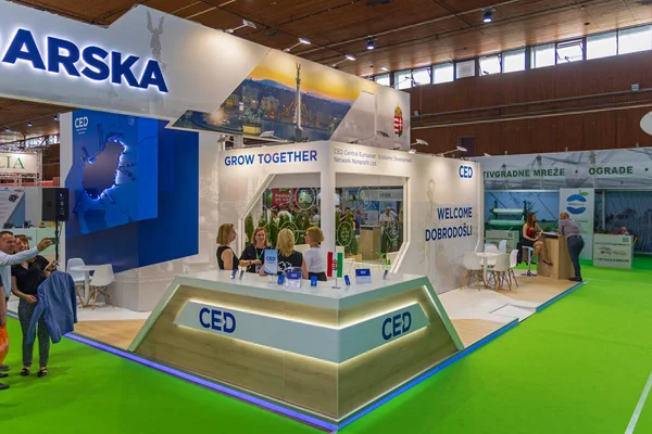 Novi Sad Serbien Maj 2022 Ced Expo Stand Central European — Stockfoto
