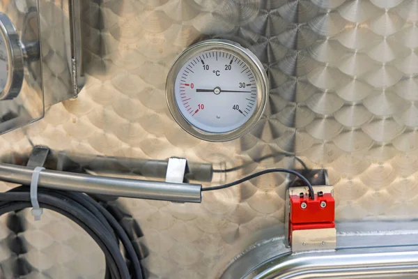 Metric Temperature Gauge Celsius Scale at Stainless Steel Tank