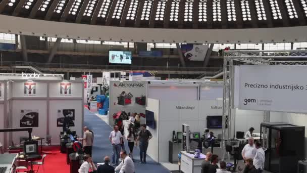 Belgrad Serbien Maj 2022 Innovation Technology Industry Exhibition International Technical — Stockvideo