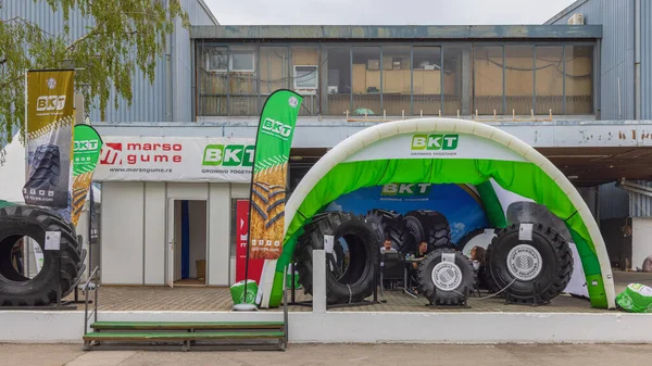 Novi Sad Serbien Maj 2022 Företaget Bkt Industrial Tires Booth — Stockfoto