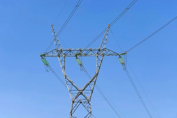 Torre Transmisión Pilón Línea Energía Eléctrica Alto Voltaje — Foto de Stock