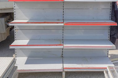 Empty Shelf in Supermarket Supply Chain Disruption Labor Shortage Problem