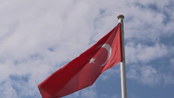 Republic Turkey Country Flag Pole Day — стокове відео
