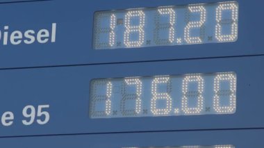 Petrol Station Totem With Led Fuel Prices Tilt down