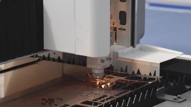 Laserové Řezání Cnc Obráběcích Strojů Technologie — Stock video