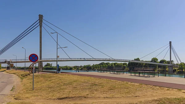 Pedestrian Bridge Saint Irenaeu Sava River — Fotografia de Stock