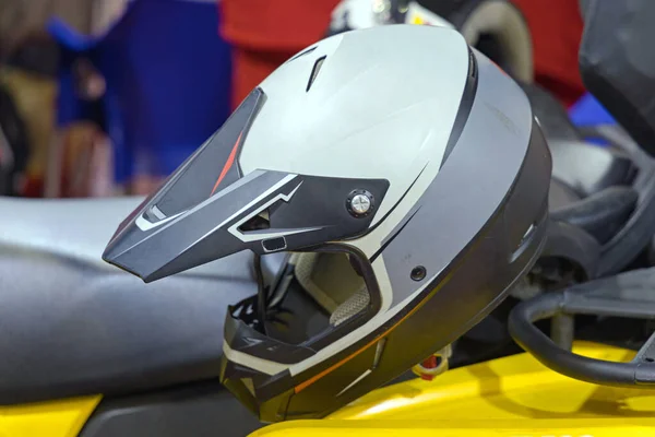 Adventure Cross Motorcycle Helmet Safety Sun Shield — стоковое фото