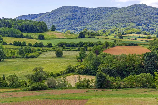 Green Hills Spring Landscape West Serbia — Fotografia de Stock