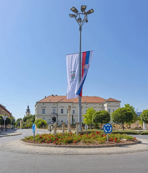 Sremska Mitrovica Serbia July 2022 Museum Srem Building Roman Columns — Stockfoto