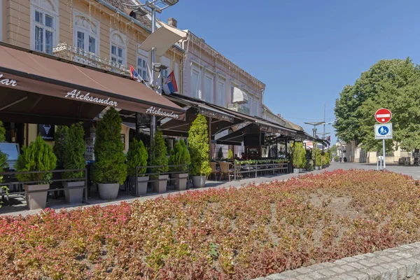 Sremska Mitrovica Serbia July 2022 Saint Stephen Square Empty Pedestrian — ストック写真