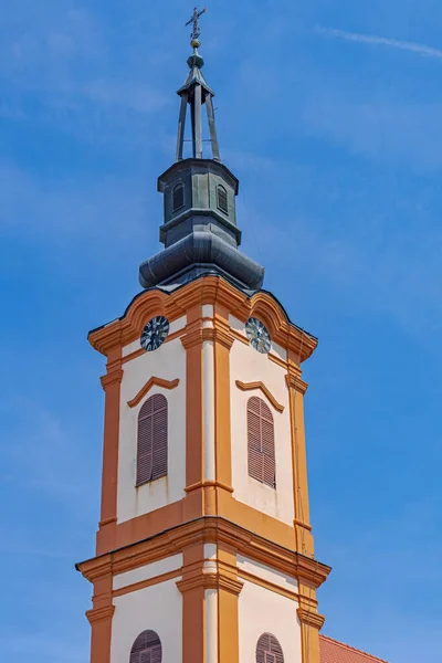 Clock Tower Orthodox Church Presentation Most Holy Mother God Golubinci — Stock Photo, Image