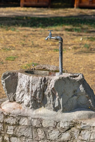 Drinking Water Faucet Tap Pipe Town Park — Stockfoto