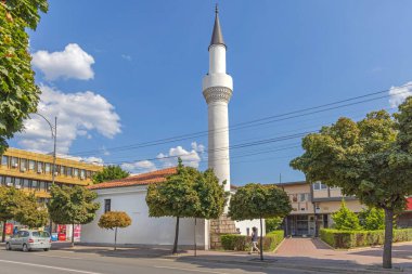 Nis, Serbia - August 04, 2022: Islam Aga Mosque in City Centre at Hot Summer Day.