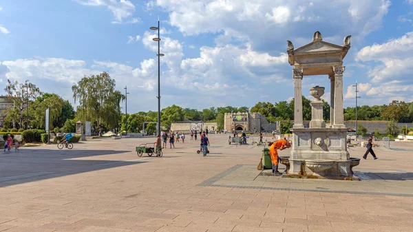 Nis Serbia August 2022 Drinking Water Fountain Cair King Milan — Zdjęcie stockowe